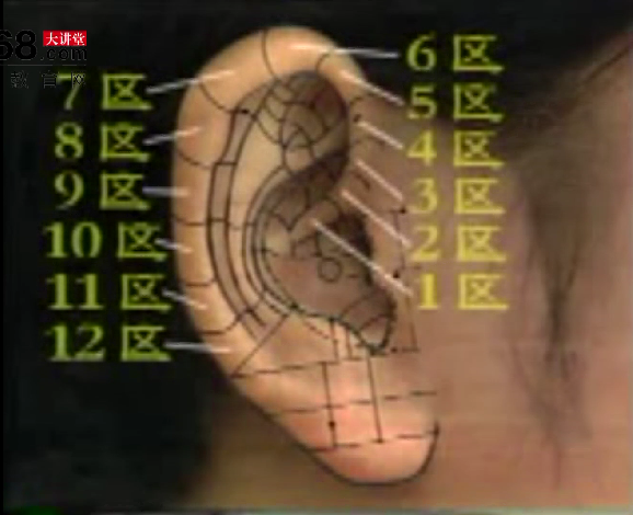 中医学关于耳的穴位与按摩